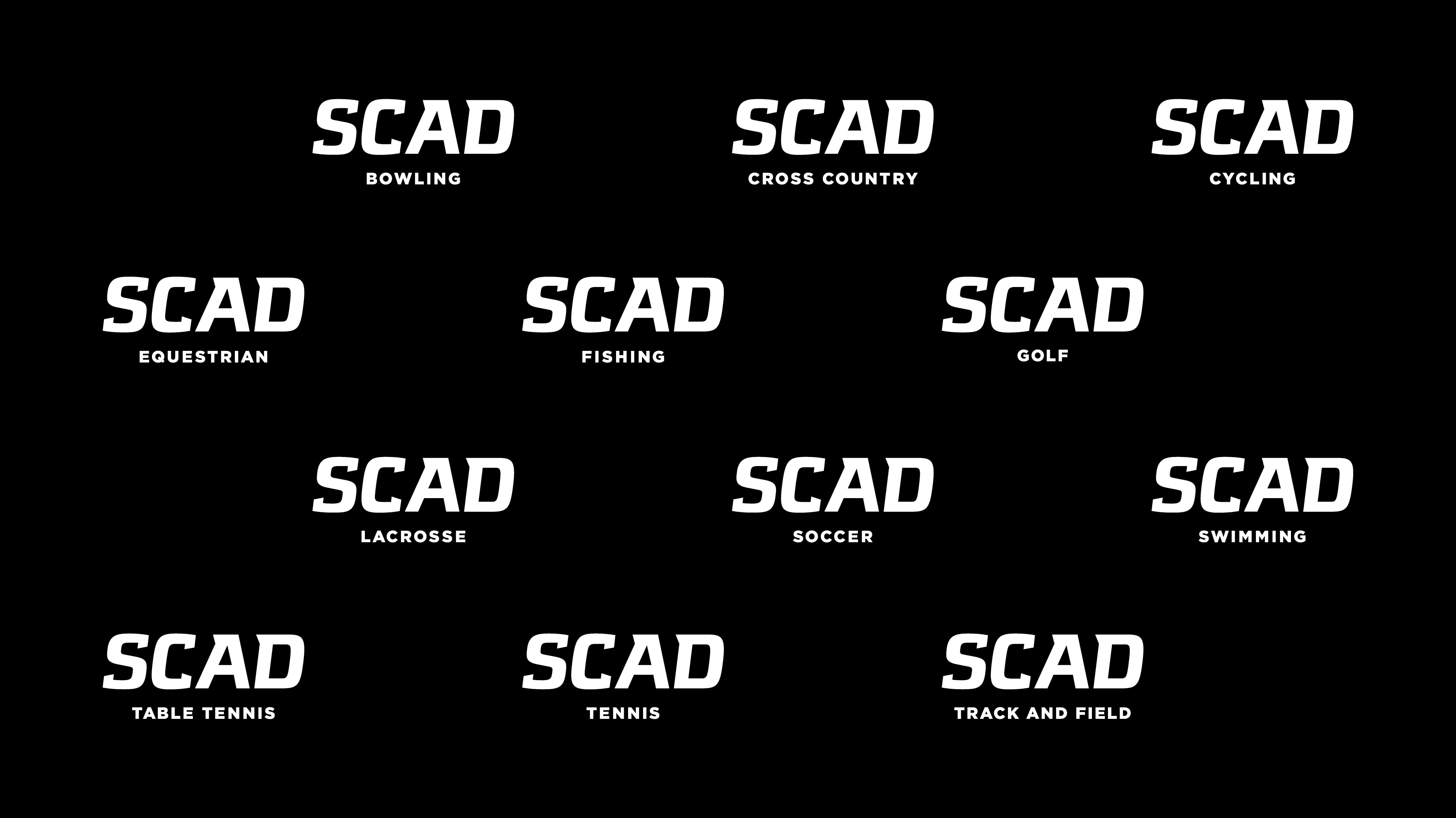 SCAD-Athletics-Team-Wordmarks